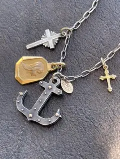 Philip Crangi necklace 14k & steel Anker