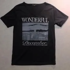 00s archive Vネック フォトプリント 短丈 y2k ダークコア 平成のサムネイル