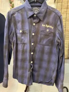 TMT. INDIGO FLANNEL CHECK SHIRTS - メルカリ
