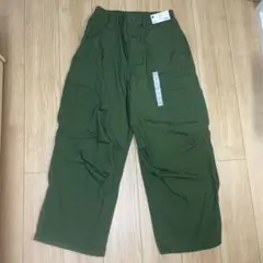 GU スーパーワイドカーゴパンツ M Olive オリーブカーキ