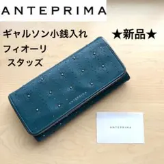 ☆未使用☆AETHER ジプソフィア かぶせ 長財布 ペールグリーン 押し花 