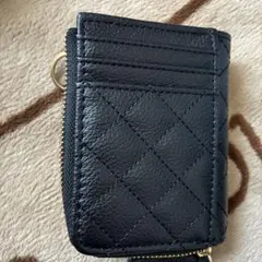 ブラックキルティングコインケース