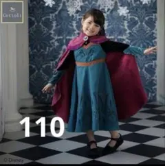 バースデイ　コトリ　アナと雪の女王　エルサ　戴冠式ドレス風ワンピース　110