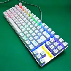 HiveNets/ メカニカルキーボード USB有線/ 青軸 ゲーミング