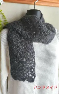 ハンドメイド♪ふんわりラメ ミニマフラー②