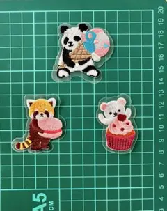 アイロンワッペン　スイーツ×アニマルA
