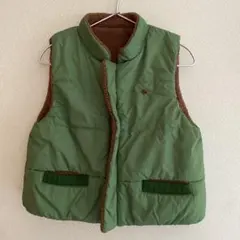 ラグマート　ベスト　リバーシブル　100 裏ボア　アウター グリーン 中綿