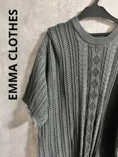 EMMA CLOTHES メッシュ編みケーブルアーガイルライン ニット　ベストのサムネイル