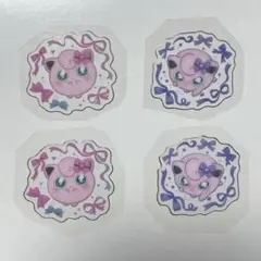 プリン　Don’t Attack Me クリアシール　4枚セット　ポケモン