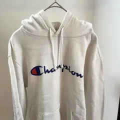 チャンピオン　champion ホワイトロゴパーカー　サイズL