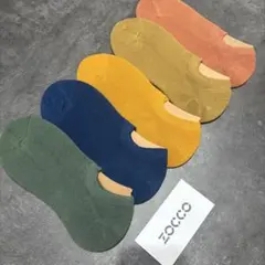 くるぶしソックス　5足　綿95% 高配合 滑り止め付き　脱げにくい　無地