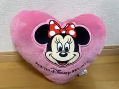【東京ディズニーリゾート】 ふわふわ　ミニーマウス ハート型クッション