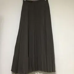 PLST プラステ　プリーツスカート ブラウンカーキ