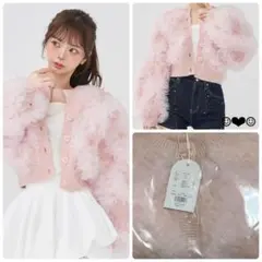 Darich♡チュールボリュームニットカーディガン♡ピンク