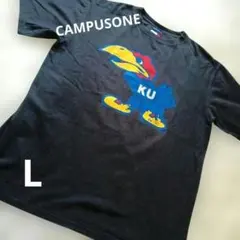 Tシャツ　 KU 　 L　 黒　キャラクター　メンズ