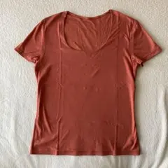 ランバン　オレンジ色 半袖 Tシャツ ストーン装飾