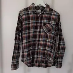 Global Work チェック柄長袖シャツ M