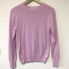 ユニクロ　カシミアセーター　ピンク Sサイズ 訳あり