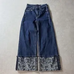 ギャップ GAP ハイライズストライドデニム 23 ロールアップ 花柄 カフス