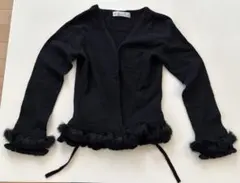 【PRIDE】ファー付きアンゴラカーディガン