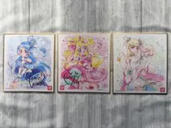 プリキュア色紙　キュアアイドル&キュアウィンク&キュアズッキュンの3点セット