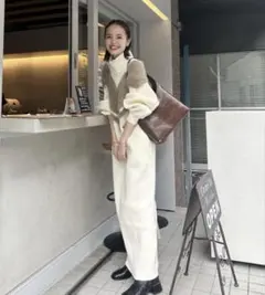 mystic ニットワンピース