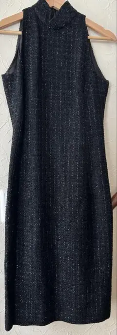 美品PGG PEARLYGATES総柄ノースリーブハイネックワンピース0ネイビー 美品PGG PEARLYGATES総柄ノースリーブハイネックワンピース0ネイビー
