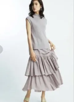 snidel ニットベスト×ボリュームスカートSETワンピース