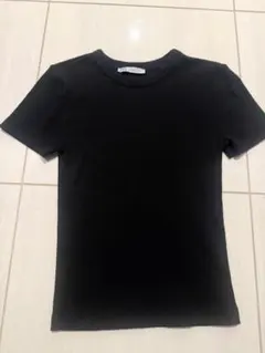 ZARA リブTシャツ ブラック Sのサムネイル
