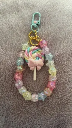 カラフルロリポップチャームキーホルダー