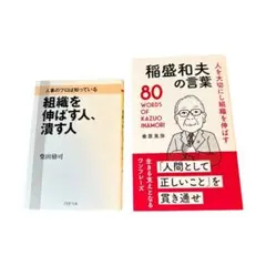 組織づくり ビジネス書2冊｜稲盛和夫の言葉 組織を伸ばす人のサムネイル