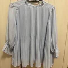 ViS プリーツブラウス ライトブルー Fサイズのサムネイル