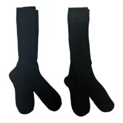 【新品・未使用】ニーハイソックス 2足セット(ブラック＆濃いグレー）