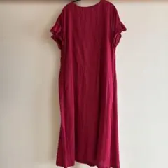 【美品】POINT DE CHALONS リネン100% フリル半袖ワンピースのサムネイル