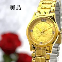【美品】カナダ メープルリーフ コイン 24K 1/10OZ 腕時計 1176