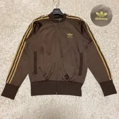 adidas ファイヤーバード トラックトップ ベロア ブラウン - メルカリ