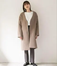 ローリーズファーム　メリノウール　コート　モカ　ブラウン　高品質　一点