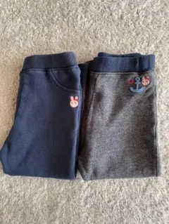 ホットビスケッツ　パンツ　 ズボン　90ネイビー グレー