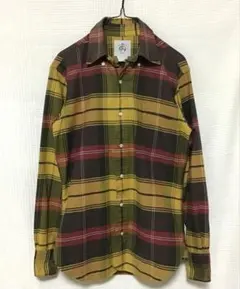 【ビンテージ】BLACK FLEECE／米国製／赤／橙／BD／長袖／ネルシャツ