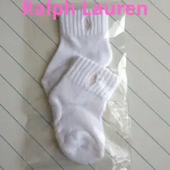 【新品・未使用】ラルフローレン ベビー靴下ガールズホワイトピンク