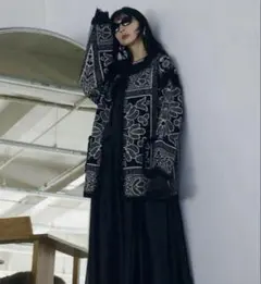 AMERI ★ RUG PATTERN KNIT JACKET