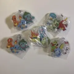 ポケモン　旅立ちの3匹アクリルスイング　5点セット