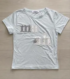 muahmuah　水色　ドットスターパッチ半袖Tシャツのサムネイル