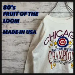 MLB【USA製LOGO7】80'sフルーツオブザルーム シカゴカブススウェット