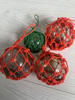 浮き玉　ビン玉　ガラス玉　インテリア　オーナメント 4個セット