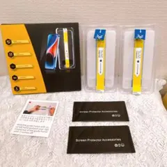 iPhone14 Pro 強化ガラスフィルム ガイド枠付き 自己位置合わせ