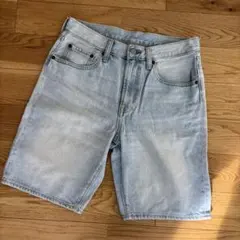 GU デニムショートパンツ メンズ ハーフパンツ ライトブルー　S