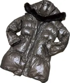 UNITED ARROWS ロングダウンコート リアルファー　ブラウン