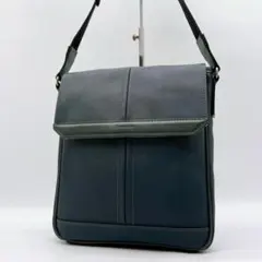 Calvin Klein フラップ ショルダーバッグ ネイビー f793