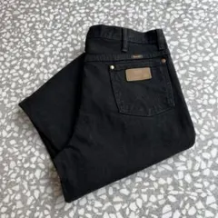 【希少サイズ36×30】ラングラー古着ブラックデニム　ストリート後染めワイド